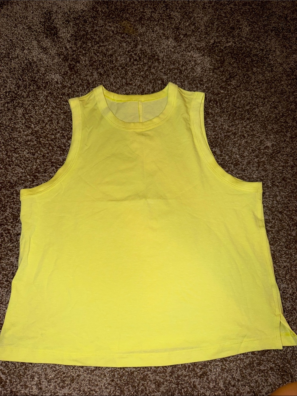 lululemon athletica Yellow Sleeveless Tank Top